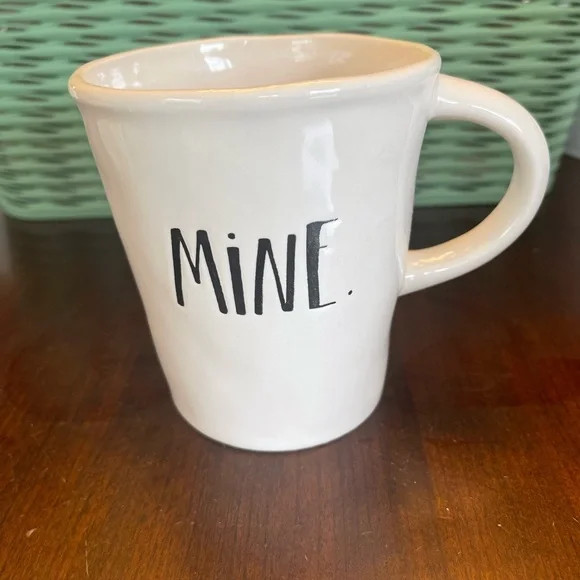 Rae Dunn Stem Print Cafe Mugs Mine/Yours - Set of - Picture 6 of 11